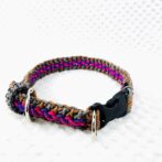 マクラメ編み犬首輪サイズ調節可能ワンタッチ着脱