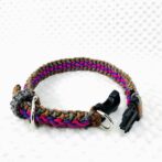 マクラメ編み犬首輪サイズ調節可能ワンタッチ着脱