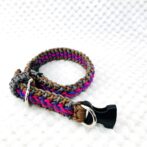 マクラメ編み犬首輪サイズ調節可能ワンタッチ着脱