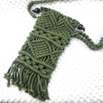 マクラメ編み携帯ショルダー・ポシェット正面