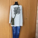 マクラメ編み携帯ショルダー・ポシェットマネキンに装着画像遠目