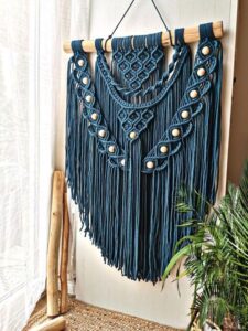 b45899e21a5b995554872b3c58d626ccマクラメ編み壁掛け | エツコナカムラ・アクセサリーブランド|舞ジュエリー マクラメ編みタペストリー