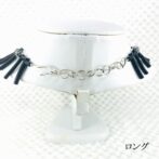 黒サンゴと水晶のチョーカー＆ロングネックレス裏側画像