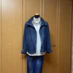 黒サンゴと水晶のチョーカーマネキン装着遠目