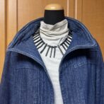 黒サンゴと水晶のチョーカーマネキン装着画像