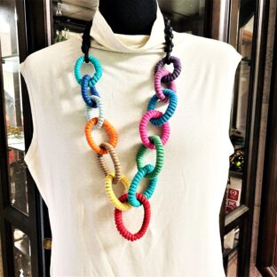 コットンロープでカラフルネックレスかぶりOK-C