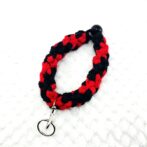 マクラメ編み赤&黒キーホルダー