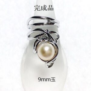 IMG_0964 2 - コピー | エツコナカムラ・アクセサリーブランド|舞ジュエリー フリーサイズオリジナルシルバーにパール取り付け完了