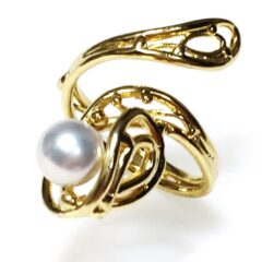 [K18パールリング]クーポン使ってビックリ価格