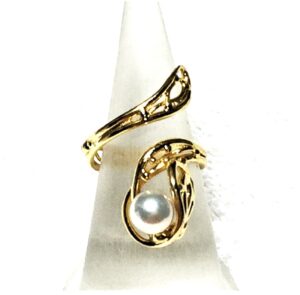 K18フリーサイズ淡水パールリングFPRs4正面