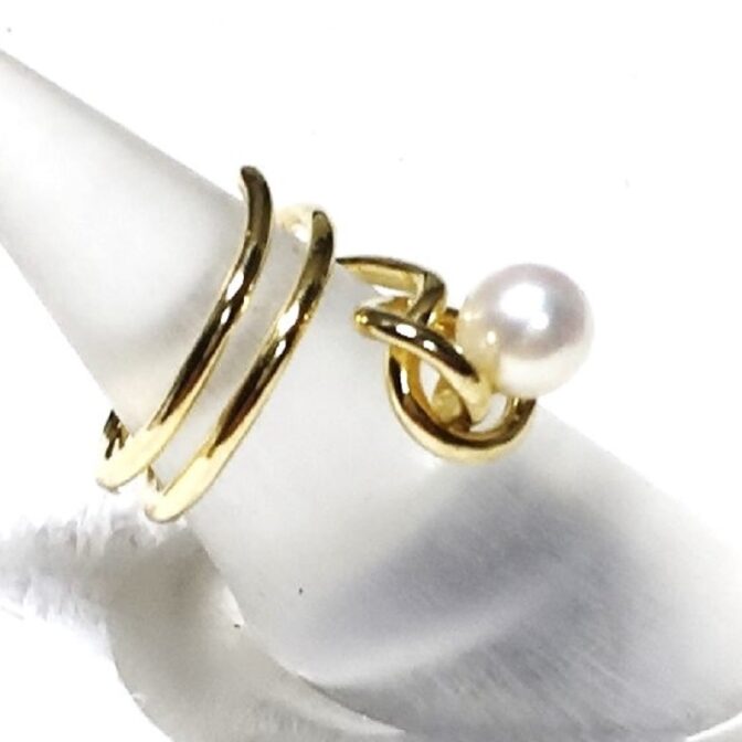 K18フリーサイズ淡水パールリングFPRs1側面