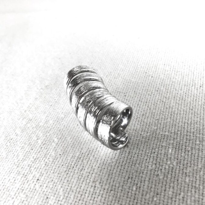 シルバーチョーカー3パーツセットのパーツ横画像