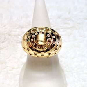 橋爪順子依頼-1 16 | エツコナカムラ・アクセサリーブランド|舞ジュエリー K18ダイヤ入りリング正面