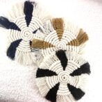 マクラメ編みコースター星形３種