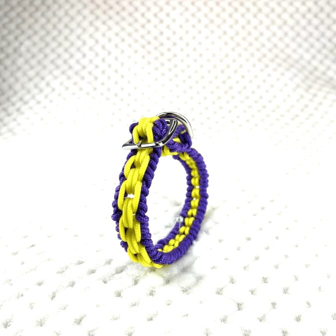 パラコード編み犬首輪 縦型