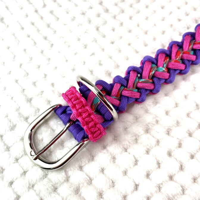 [パラコード編み犬首輪 ]#266バレリア編犬首輪正面