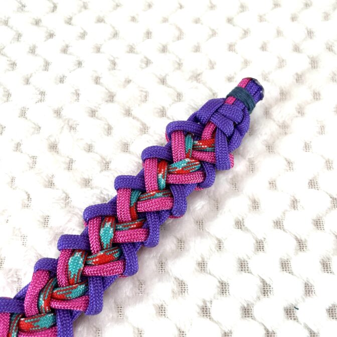 [パラコード編み犬首輪 ]#266バレリア編犬首輪先端部分