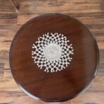 マクラメ編みテーブルセンター生成り色