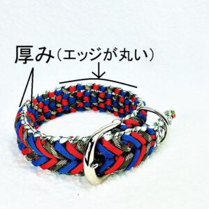パラコード編み犬首輪の特徴の説明