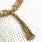 帽子のマクラメ編みリボン