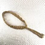 帽子のマクラメ編みリボン