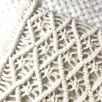 マクラメ編み生成り色テーブルセンターアップ