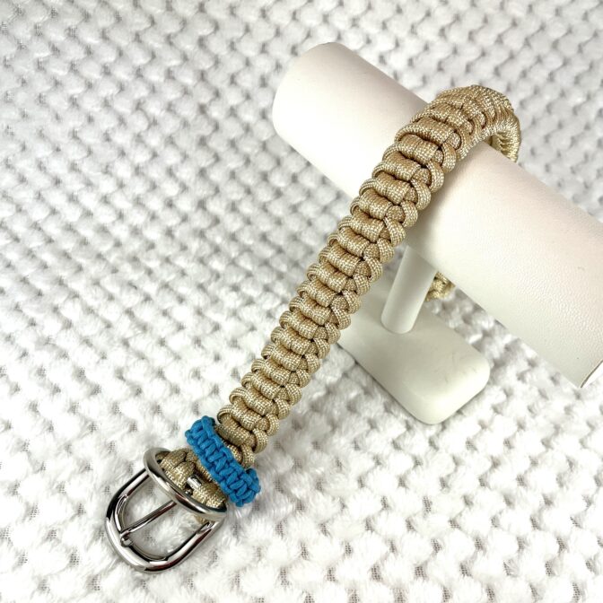 [公式]#275パラコード編み犬首輪中型犬用ゴールド色首輪