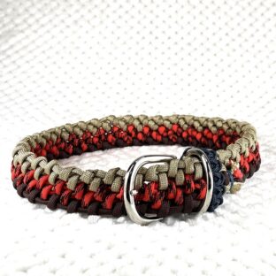 [公式]#282パラコード犬首輪マクラメ編みのとめ結びの中型・大型犬首輪