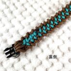 [公式]#285パラコード犬首輪ヘルファイヤー編み　#284 の小型犬バージョン裏側始末画像