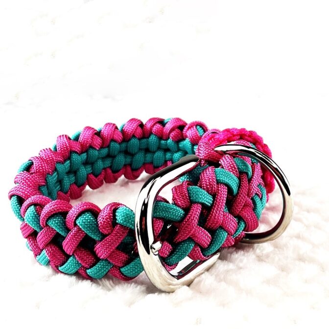 [公式]#288 2色使いの中型・大型犬首輪寝かせた状態