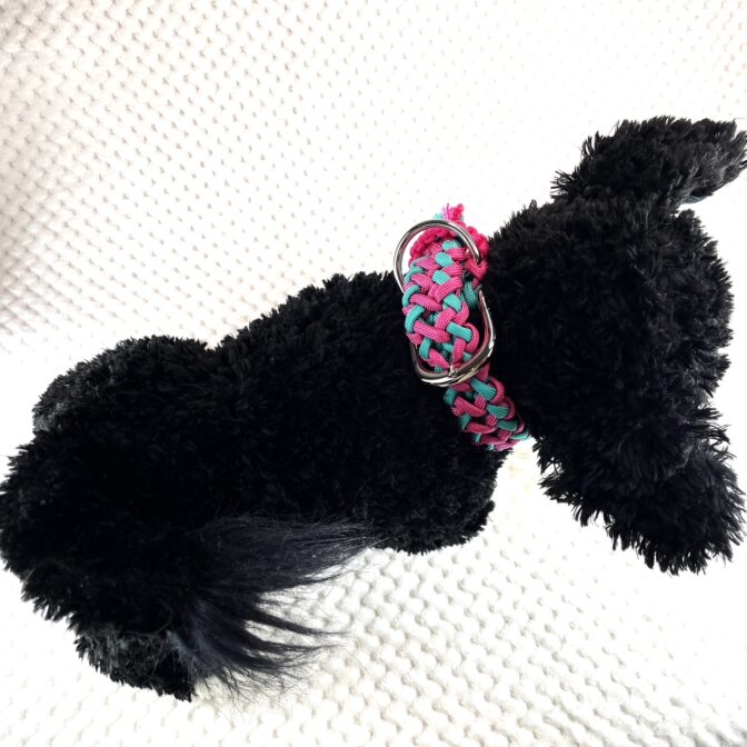 [公式]#288 2色使いの中型・大型犬首輪犬に装着背中側