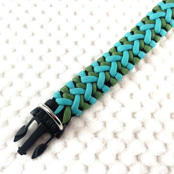 [公式]パラコード編み犬首輪#290 中型・大型犬首輪「ベンケイ」パーツアップ