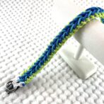 [公式]＃289 4色パラコード編み犬首輪　小型犬用全体を広げた部分