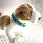 [公式]＃289 4色パラコード編み犬首輪　小型犬用犬に装着正面画像