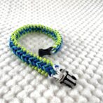 [公式]＃289 4色パラコード編み犬首輪　小型犬用パーツ外した状態