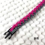 [公式]#283 パラコード編み犬首輪 猫用首輪両片結び裏側の状態