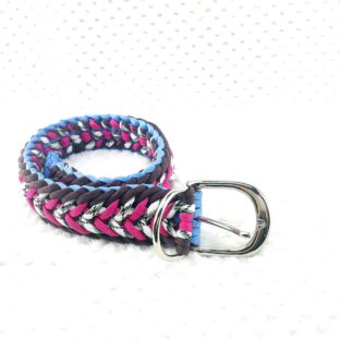 [公式]#250パラコード編み犬首輪「コーンロウ」中型・大型犬用首輪　