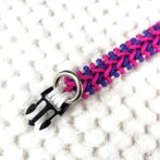 [公式]#292パラコード編み犬首輪 「ベンケイ」の小型犬と猫バージョン首輪パーツ部分アップ