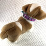 [パラコード編み犬首輪]#296 3色使いのダイヤ柄小型犬用首輪犬に装着を背中から