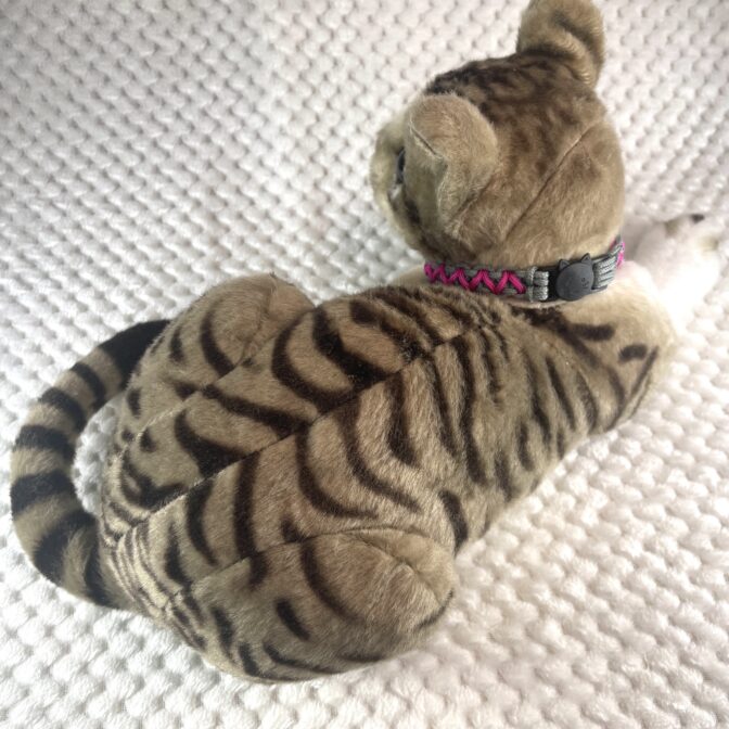 [公式]パラコード犬首輪#297 猫と超小型犬用首輪平結びのアレンジ首輪猫に装着背中全体画像