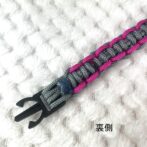 [公式]パラコード犬首輪#297 猫と超小型犬用首輪平結びのアレンジ首輪裏側パーツアップ