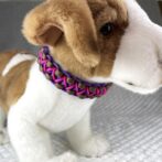 [公式]＃298パラコード犬首輪平結びアレンジ小型犬首輪犬に装着正面アップ