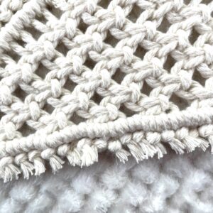 マクラメ編み鍋敷き七宝編みをアップ