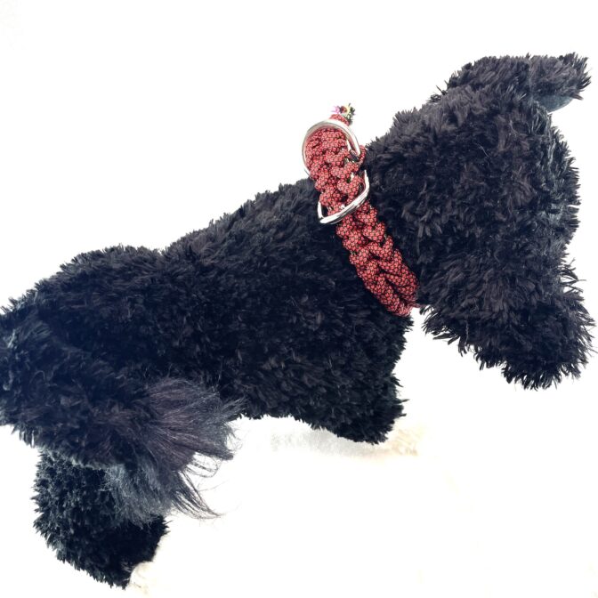 [公式]#264 中・大型犬用首輪犬に装着背中側画像