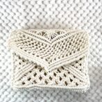 マクラメ編みNo.4生成りポーチ