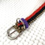 パラコード編み犬首輪#255表側金具アップ