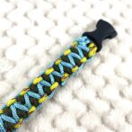 [公式]#259パラコード編み犬首輪平結びアレンジ編み　小型犬用首輪表側パーツアップ