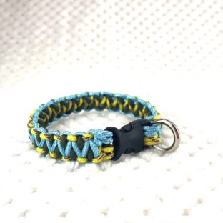 [公式]#259パラコード編み犬首輪平結びアレンジ編み　小型犬用首輪
