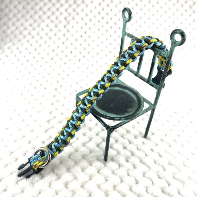 [公式]#259パラコード編み犬首輪平結びアレンジ編み　小型犬用首輪全体画像