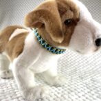 [公式]#259パラコード編み犬首輪平結びアレンジ編み　小型犬用首輪犬に装着させ、正面からの画像